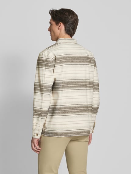 Lindbergh Relaxed fit overhemdjack met opgestikte borstzakken Offwhite - 5