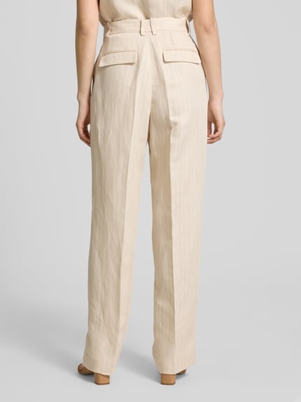ba&sh Regular fit bandplooibroek met persplooien, model 'PEANUT' Beige - 5