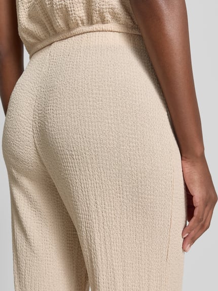 Christian Berg Woman Hose mit Strukturmuster Beige 3