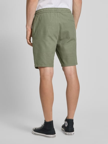 ONLY & SONS Korte broek van een mix van katoen en linnen, model 'LINUS' Groen - 5