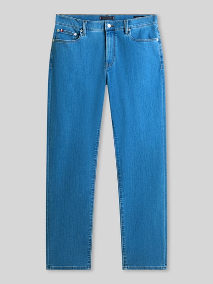 Tommy Hilfiger regular fit jeans van katoenmix in 5-pocketmodel model 'DENTON' Jeansblauw - 2