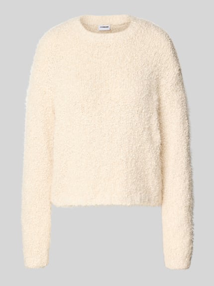 NOISY MAY® Strickpullover aus Effektgarn Modell 'SASSY' Ecru 2