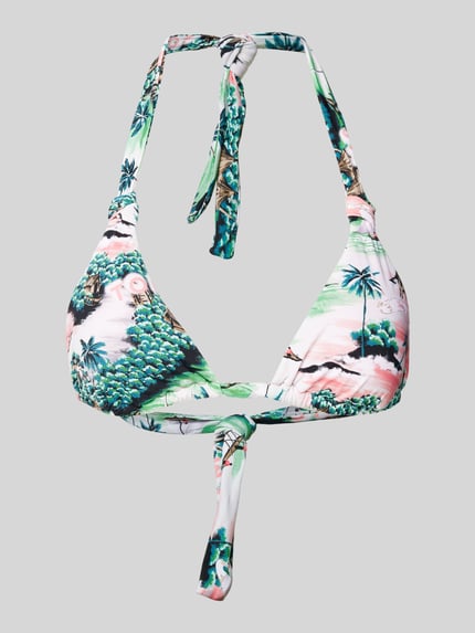 Tommy Hilfiger Bikini-Oberteil mit Allover-Print Offwhite 1