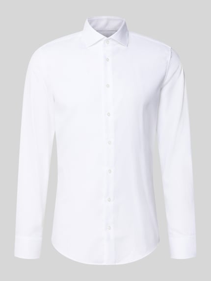 Seidensticker Slim Fit Businesshemd mit Kentkragen Weiss 2