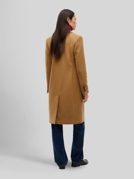 Tommy Hilfiger Mantel aus Wolle mit Gehschlitz Camel 5