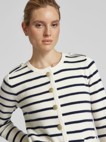 (THE MERCER) N.Y. Kaschmircardigan mit durchgehender Knopfleiste Offwhite 3