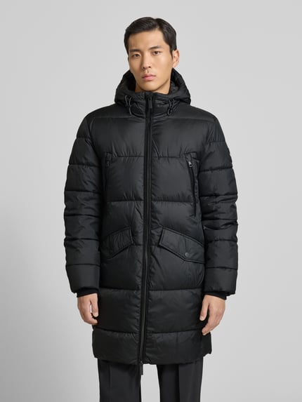 Tom Tailor Regular Fit Steppmantel mit Kapuze Black 4