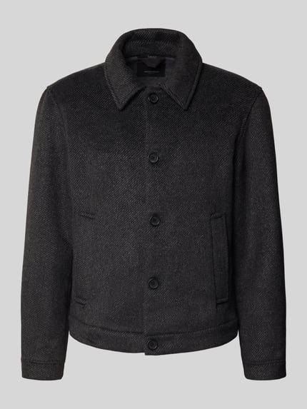 JACK & JONES Premium Overhemdjack met platte kraag en knoopsluiting Donkergrijs gemêleerd - 2