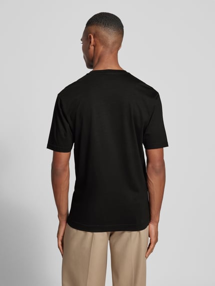 DRYKORN T-shirt z prążkowanym, okrągłym dekoltem model ‘GILBERD’ Czarny 5