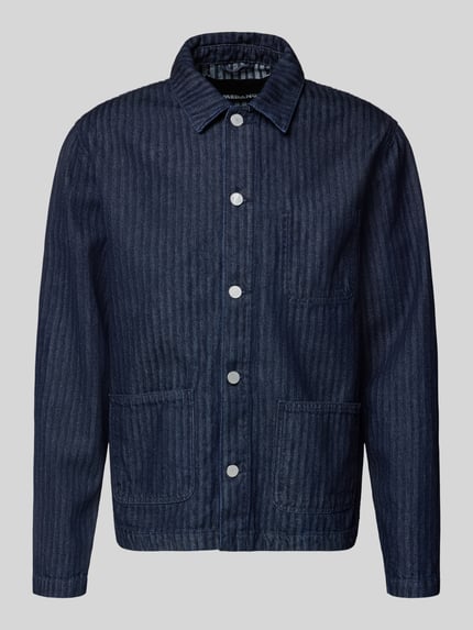 Relaxed Fit Jeansjacke aus reiner Baumwolle Modell 'HERRINGBONE' Shop The Look MANNEQUINE