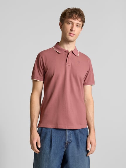Blend Regular Fit Poloshirt mit Logo-Stitching Modell 'Hedin' Kirsche 4