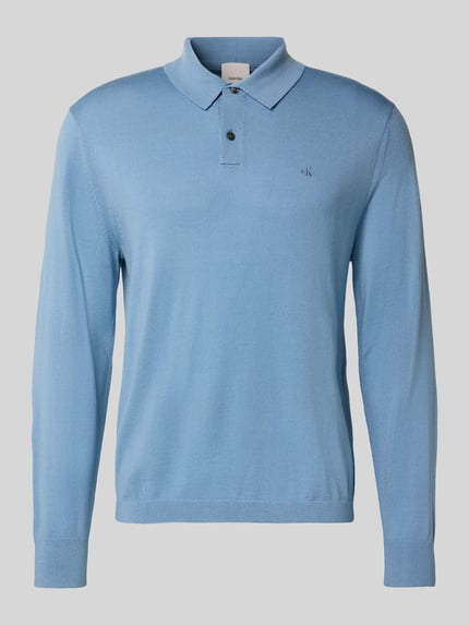 CK Calvin Klein Regular Fit Strickpullover aus Woll-Mix Sky 2