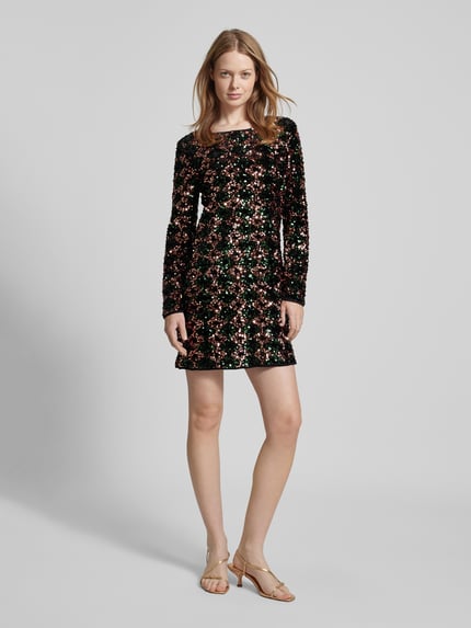 b.young Mini-jurk met pailletten, model 'SAMIO' Zwart - 1