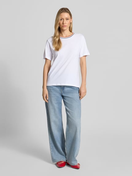 Jake*s Casual T-Shirt aus reiner Baumwolle Weiss 1