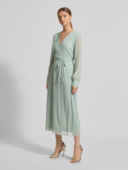 VILA Midikleid mit Taillenband Modell 'FALIA' Hellgruen 1