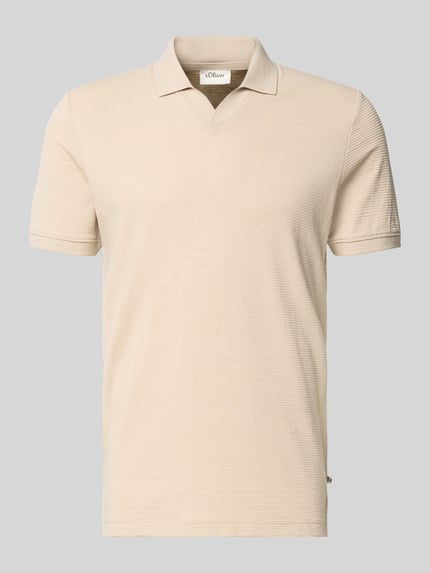 s.Oliver RED LABEL Regular Fit Poloshirt aus Baumwoll-Mix Beige 2
