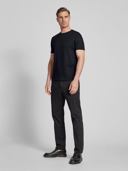 JOOP! COLLECTION T-Shirt mit geripptem Rundhalsausschnitt Modell 'Cosmo' Black 1