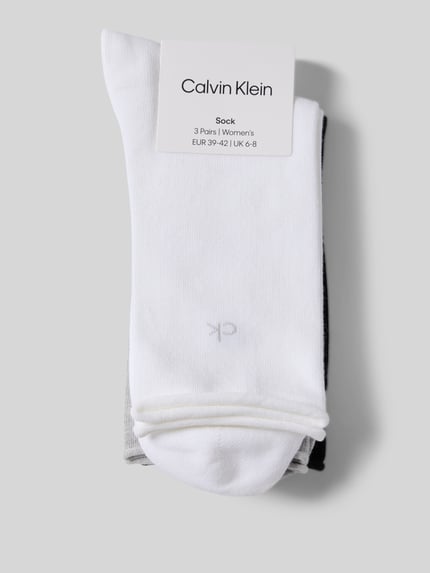 CK Calvin Klein Skarpety z wyhaftowanym logo w zestawie 3 szt. Jasnoszary 3