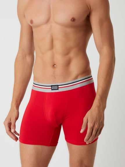 Jockey Trunks mit Label-Patch im 3er-Pack Rot 3