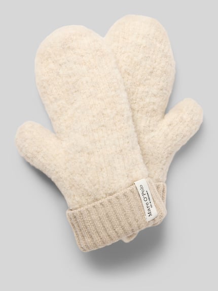 Marc O'Polo Fäustling aus Schurwolle mit Kordel Offwhite 1