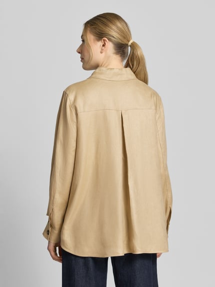 Weekend Max Mara Ausgestellte Hemdjacke aus reinem Leinen Modell 'POMPOSA' Sand 5