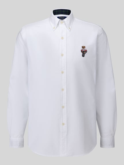 Polo Ralph Lauren Freizeithemd aus reiner Baumwolle mit gesticktem Motiv-Detail Weiss 2