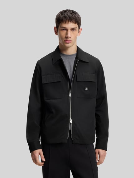 HUGO oversized fit hemjack met labeldetail model 'Elack' Zwart - 4