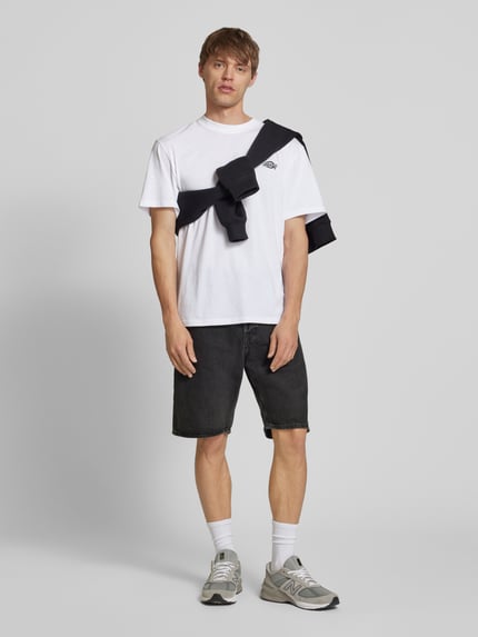 JACK & JONES Baggy fit korte jeans in 5-pocketmodel, model 'ALEX' Zwart - 1
