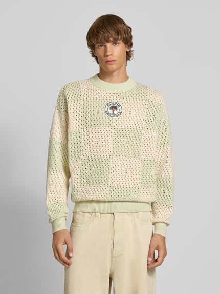 BLKVIS Strickpullover mit Lochmuster Offwhite 4