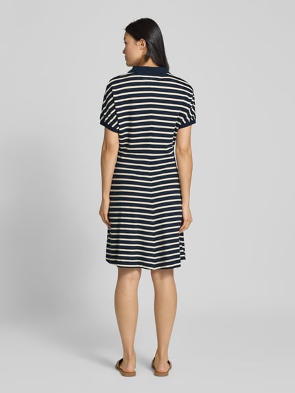 Tommy Hilfiger Sukienka polo mini o taliowanym kroju z mieszanki lyocellu Granatowy 5