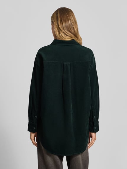 ONLY Relaxed fit overhemdblouse van puur katoen, model 'AIME-MOXI' Donkergroen - 5