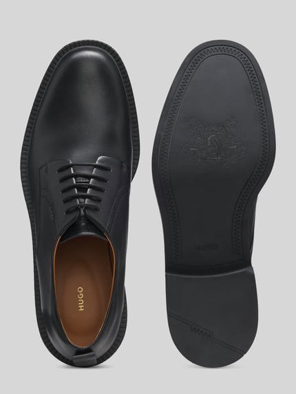 HUGO Schnürschuhe aus echtem Leder Black 4
