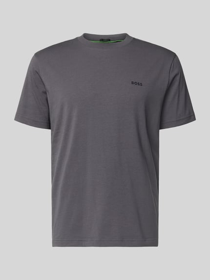 BOSS Green Regular Fit T-Shirt aus Baumwoll-Mix Modell 'TEE' Mittelgrau 2