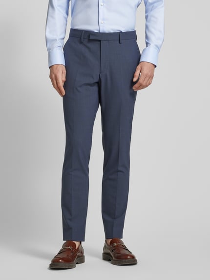 Pierre Cardin Slim Fit Anzughose mit Bügelfalten Modell 'Ryan' Marine 4
