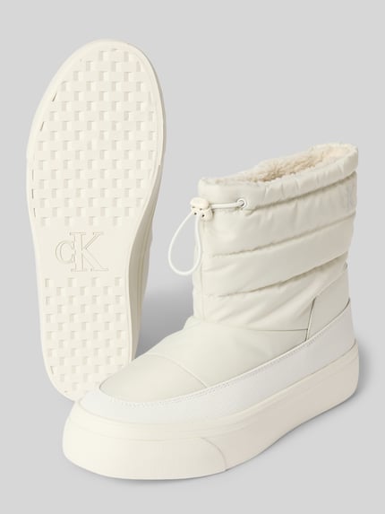 Calvin Klein Jeans Śniegowce z detalem z logo Biały 4