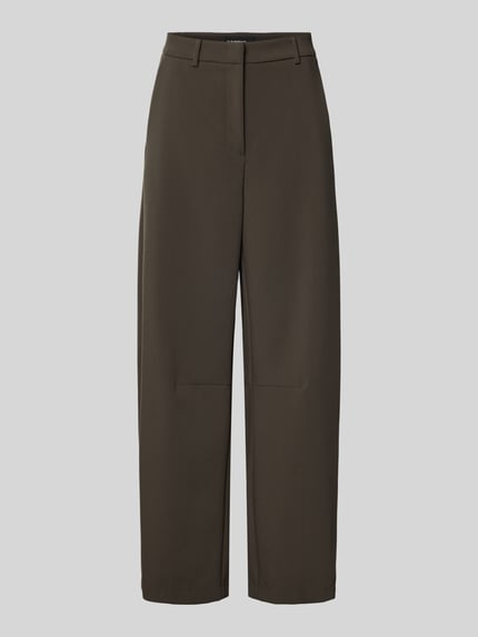 Barrel leg broek met viscose Shop The Look MANNEQUINE
