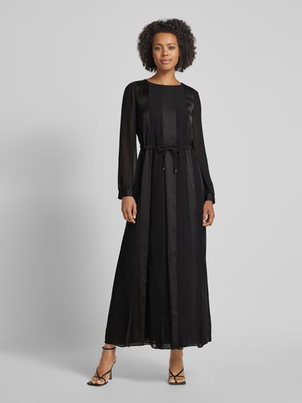 Emporio Armani Maxikleid mit Tunnelzug Black 4