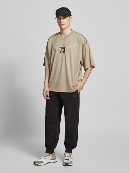 EA7 Emporio Armani Trikot mit Statement-Stitching Modell 'TRAIN 7.0' Beige 1