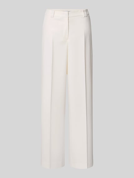 Stoffen broek van Viscosemix met vouwplooi Shop The Look MANNEQUINE