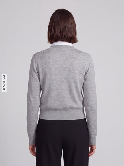 HUGO kardigan rozpinany w kroju regular fit z mieszanki wełny z domieszką lyocellu i kaszmiru model 'Sfabro' Jasnoszary 5