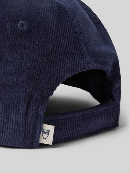KnowledgeCotton Apparel Czapka z daszkiem z imitacji sztruksu model ‘Corduroy’ Granatowy 3