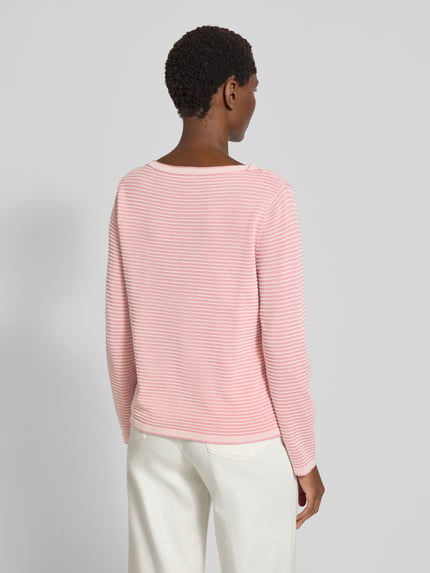Tom Tailor Regular Fit Pullover aus reiner Baumwolle Rosa 5