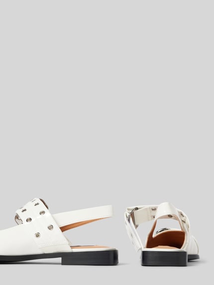 Steve Madden Ballerina's met gestructureerde zool, model 'AVE' Wit - 2