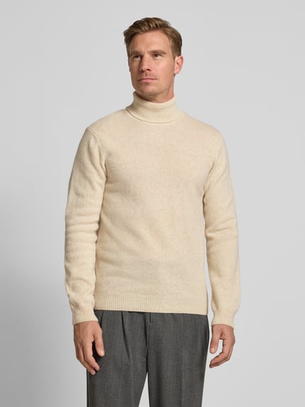 Casual Friday Sweter z dzianiny z golfem Złamany biały 4