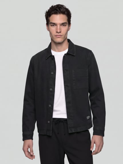 Marc O'Polo DENIM Hemdjacke mit Brusttasche Black 4