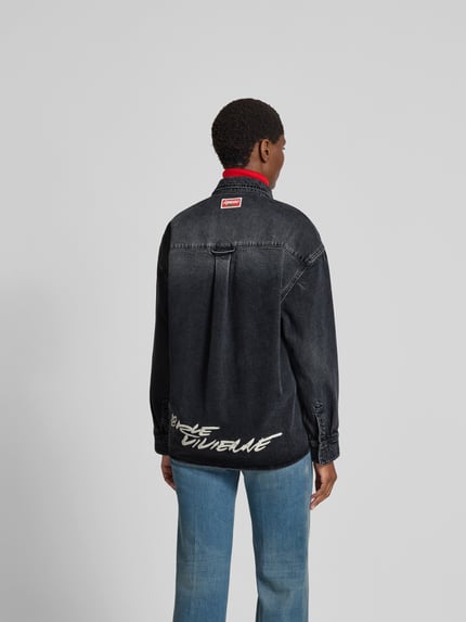 Kenzo Bluzka jeansowa z listwą guzikową Ciemnoszary 5