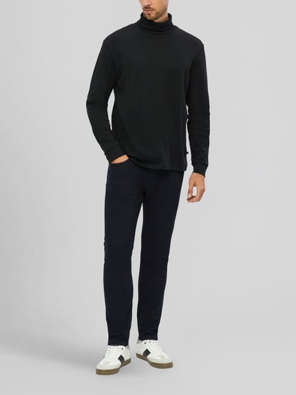 s.Oliver RED LABEL Langarmshirt mit Rollkragen Jersey Black 1