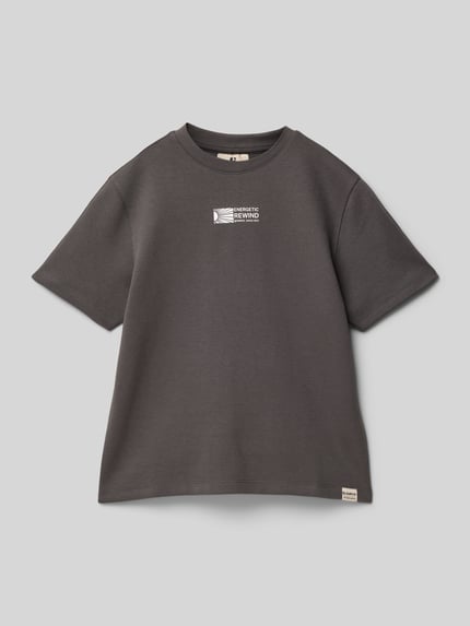 Garcia T-shirt met labelprint Grafiet - 1