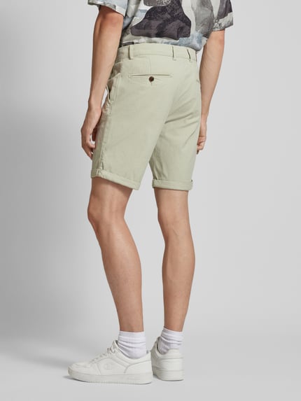 JACK & JONES Regular Fit Bermudas mit Strukturmuster Modell 'FURY' Beige 5