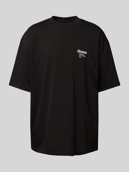 PEGADOR Oversized T-Shirt mit Label-Print Black 2